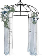Garden Arbor, 9FT Metal Garden Arch for Climbing Plants Outdoor, Black Gazebo Archway for Lawn, Patio and Backyard, Wedding Arches for Ceremony, Includes Ground Stakes by Unknown