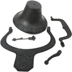 14 Inch Large Cast Iron Farmhouse Dinner Bell - Outdoor Church School Vintage Front Door Bell With Nice and Clear Tone for Outside Farmhouse - Image 6