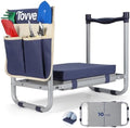 Tovve Foldable Garden Kneeler and Seat, Heavy Duty Garden Stool with 10" Wide Detachable Kneeling Pad, Portable Garden Bench Chair with Large Garden Tool Bag, Gardening Gifts for Women, Seniors, Mom by Tovve