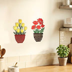 2-Way Metal Poppy and Tulip Garden Stake and Wall Plaque, Multicolor - Image 6