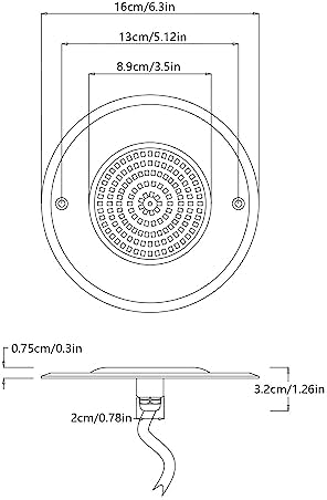 12V 10W Pool Light Underwater Color-Change LED Lights RGB IP68 Without Remote(10W) - Image 2