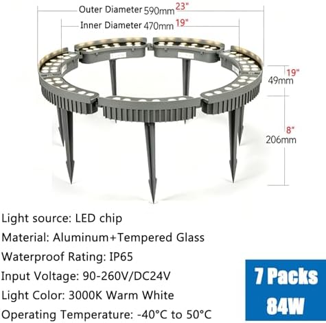 Low Voltage Landscape Uplights, Outdoor Waterproof Tree Ring Lights - Image 2