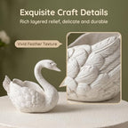 12.6'' Tall White Swan Statue Plante,Outdoor Large Resin Swan Flower Pot Decorative ,Garden Sculpture for Pond Patio Lawn Backyard Landscape Ornament, Water Feature Decor with Detailed Feather Texture - Image 4