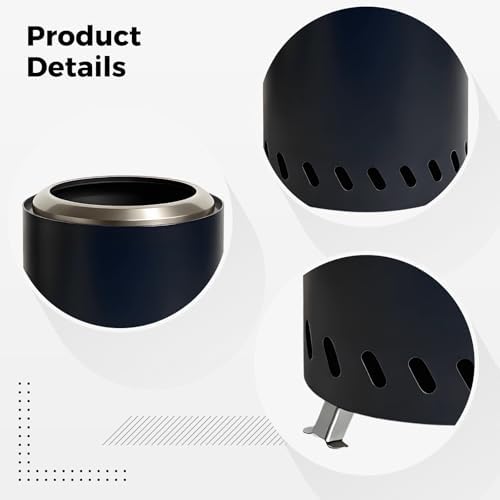 Black Wood Burning Fire Pit, Portable Tabletop Stove, Stainless Steel, Smokeless for Firewood, Outdoor Camping, Picnic, Backyard, 5.9 X 7.9 X 5.9 in - Image 3