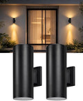 pearlstar 2 Pack Solar Wall Lights Outdoor Dusk to Dawn Sconces Light 10.6" by pearlstar
