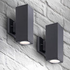 ASD 2 Light Cylinder Outdoor Sconce Lights, Black 120W E26 ETL 2 Pack by ASDLightingCorporation