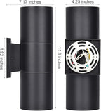 rosykite Outdoor Wall Light Fixture, Cylinder Modern Up Down Lighting - Image 3