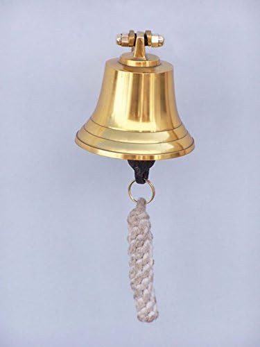 Hampton Nautical BL2021-5B Brass Plated Hanging Harbor Bell 4" - Nautical Decor - Nautical Home Decoration - Image 2