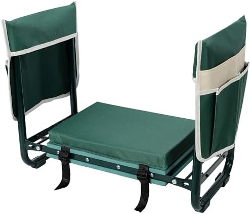 Garden Kneeler and Seat Bench with 2 Free Tool Pouch, Foldable Stool, EVA Foam Pad, with an Extra Soft Wider Cushion, and Large Tool Bag for Gardeninng Lovers - Image 7
