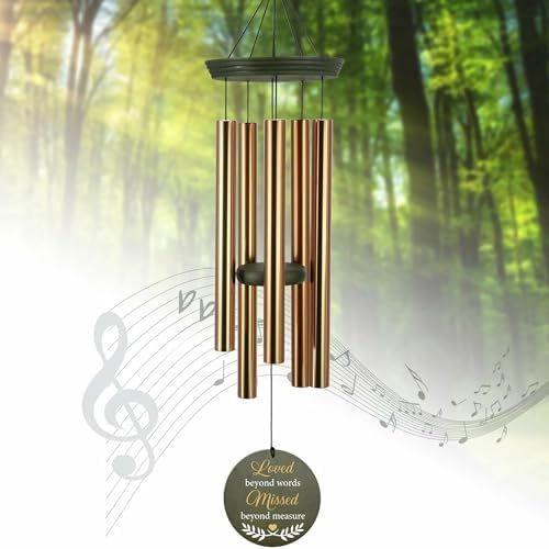 ASTARIN Memorial Angel 36" Wind Chimes, Personalized Name Sympathy Wind Chime, in Memory of Loss Mom Loved One, Large Deep Tone Bereavement Windchimes for Outside Clearance(Produced in Texas) - Image 5