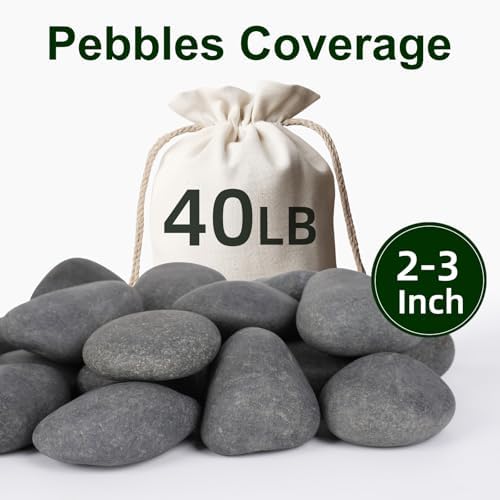 40 lbs Rocks for Outdoor Landscaping, 2-3" Decorative Planter Rocks - Image 2
