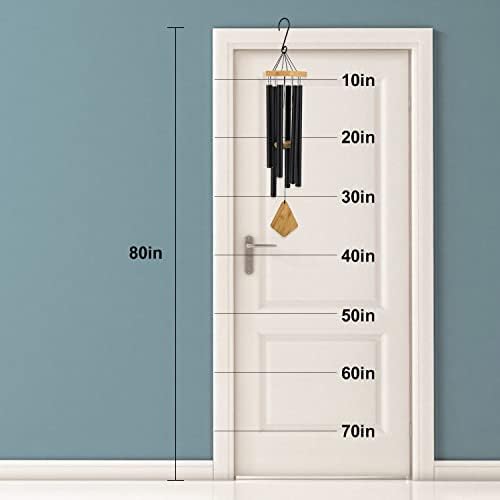 Memorial Wind Chimes 36 inch Black Deep Tone Sympathy Gift Patio Porch Home - Image 4