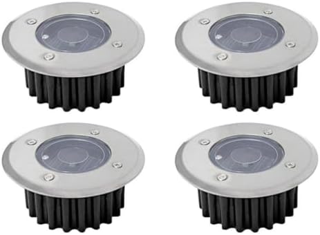 DOITOOL Flat Solar Lights Outdoor Pathway: 4PCS Lights Outdoor Waterproof Solar Ground Lights - Solar Disk Light for Pathway, Yard, Lawn by DOITOOL