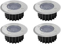 DOITOOL Flat Solar Lights Outdoor Pathway: 4PCS Lights Outdoor Waterproof Solar Ground Lights - Solar Disk Light for Pathway, Yard, Lawn by DOITOOL