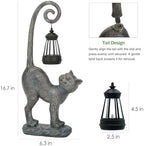Halloween Decorations Gifts Outdoor Cat Garden Statues with Solar Lights, Home Decor Cat Figurines for Lawn,Patio,Balcony,Porch,Yard Art Ornament- Birthday Gifts for Women Grandma Sister - Image 3