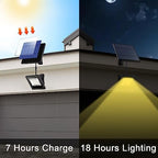 Solar Flood Lights Outdoor 3000K for Porch, Backyard, 2 Pack - Image 4