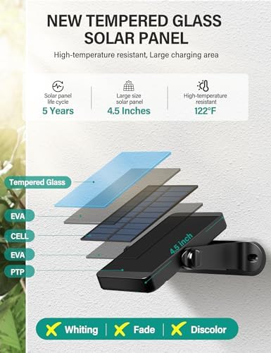 COXSENI 4 Pack Solar Wall Lights Outdoor with Remote Control, 200LM & Long Lasting Battery, 6 Color Modes, Warm/Cool White, RGB, IP65 Waterproof 360° Adjustable Angle for Fence Porch Step - Image 2