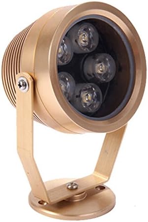 5W LED Spot Light Fixture Outdoor Underwater Flood Lamp Waterproof IP68 Gold Shell by Luminturs