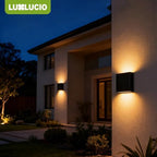 2 Pack Indoor Outdoor Black Up and Down LED Wall Light, Modern Bedroom/Porch Wall Lamp, IP65 Waterproof, 5%-100% Dimmable 18W 1620lm, 5CCT (2700K-5000K), CRI 90+, 120V-277V - Image 2
