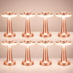 Riakrum 8 Pcs LED Cordless Table Lamp Bulk Rechargeable,Rose Gold by Riakrum