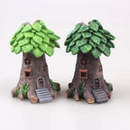 4 Pcs Fairy Garden Fairy House Miniature Figurines Mushroom Apple Tree House Figurines for Garden Decor - Image 6