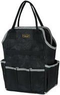 Garden Tool Bag | Heavy-Duty 16oz Waxed Canvas Garden Tool Tote with 8 Pockets | L9.5" x W6" x H15.5" | Tools Storage Bag for Gardeners, Portable Tool Organizer for Garden Essentials by Kaaltisy