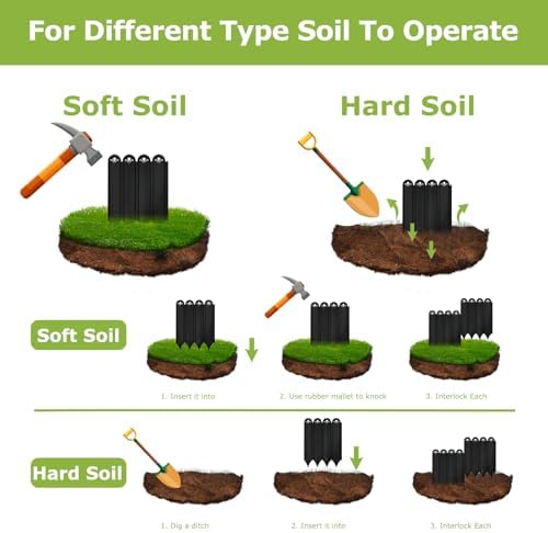 Landscape Edging - 30pcs Plastic Garden Edging,Single Piece Size:11 * 8inch - Image 4