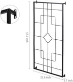 MyGift 3.9 ft Black Metal Wall Garden Trellis, Geometric Plant Support - Image 5