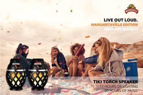 Margaritaville Tiki Torch - Waterproof Bluetooth Speaker, Portable Party Speaker with Flickering LED Lights, Perfect for Travel, Parties, Yards, and Pools (2 Pack) - Image 5
