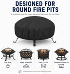 Fire Pit Cover for Cuisinart Petite Tabletop Fire Bowl COH-700P 2022-2026, Outdoor Storage Cover with Adjustable Bottom, Domed Shape, Full Side Coverage for Patio, Backyard and Deck Area - Image 2