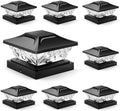 Solar Post Cap Lights Outdoor 8 Pack, 2 Modes 4x4 Fence Post Solar Lights Outdoor Waterproof, Deck Post Cap Lights Solar Powered Fit 3.5x3.5 4.5x4.5 Wooden & 4x4 5x5 Vinyl Posts for Deck, Black by ENSLI