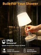 Yochoice IP65 Waterproof Shower Lamp, Rechargeable Cordless Bathroom Lamp - Image 2