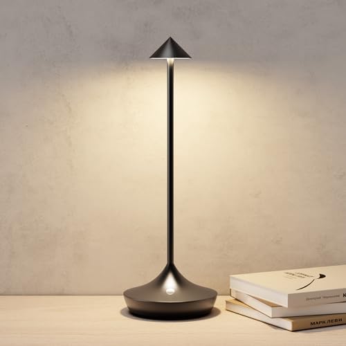 Cordless Rechargeable Table Lamp, Long-Lasting 60-Hr Battery, Dimmable LED by ZenithLightTableLamp