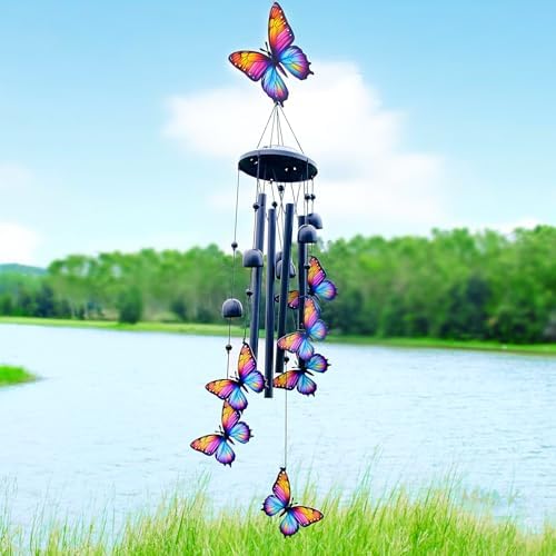 Butterfly Wind Chimes for Outside,Metal Chimes,Butterfly Gifts for Women - Image 2