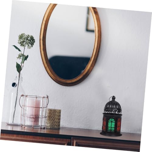 Healifty Moroccan Style Decorative Candle Lantern Hanging Glass Tealight Holder Colorful Glass Retro Candle Lamp Ornament for Indoor Outdoor Home Décor - Image 7