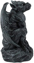 Ebros Kong Giant Primate Winged Gorilla Gargoyle Crouching On Rock Statue Medieval Renaissance Gothic Decorative Figurine 6.5" Tall Gargoyles Notre Dame Stoic Creatures Stone Devils Macabre Decor - Image 5