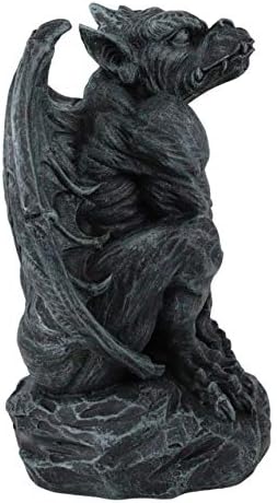 Ebros Kong Giant Primate Winged Gorilla Gargoyle Crouching On Rock Statue Medieval Renaissance Gothic Decorative Figurine 6.5" Tall Gargoyles Notre Dame Stoic Creatures Stone Devils Macabre Decor - Image 5