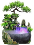 Rockery Stream Tabletop Fountain, Zen Meditation Indoor Waterfall Feature with Automatic Pump and Switch, Desktop Fountain for Home Office Bedroom Decoration(US regulations Include Fog) by Unknown