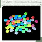 Glow in the Dark Stones Luminous Pebbles Light Up 3000Pcs Yellow - Image 4
