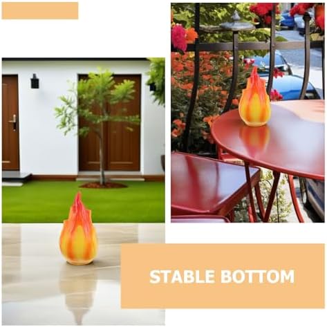 Xmas 4pcs Plastic Flame Lampshade Replacement for Solar Torch Lights - Image 3