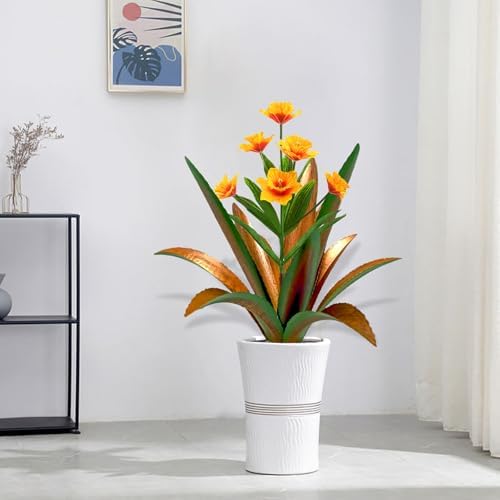 TOMBABY Huge Metal Agave Plants Outdoor Decoration Outdoor Garden Decorated with Flowers Mexican Yard Art Plant Garden Gift (Green 2 Pack) - Image 6