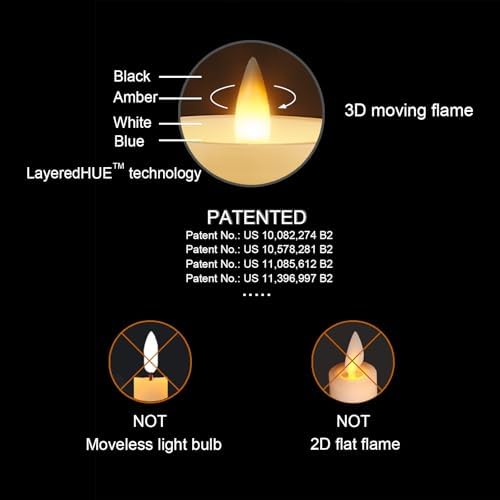 Flameless Pillar Candles Flickering with Remote Timer, Battery Operated LED Candles Up to 400 Hours, 3D Moving Flame Real Wax Candles, Set of 3, D3 x H4, 5", 6",Remote Included(Ivory) - Image 5