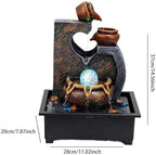 Tabletop Waterfall Tabletop Fountain Resin Creative Table Decorations Fountain Water Landscape Decorations Tabletop Water Fountain (A) - Image 2