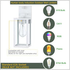 GRUENLICH Outdoor Wall Light Fixture Dusk to Dawn, PIR Motion - Image 3