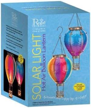 Regal Art & Gift Hot Air Balloon Solar Lantern, Hanging Outdoor Waterproof - Image 7