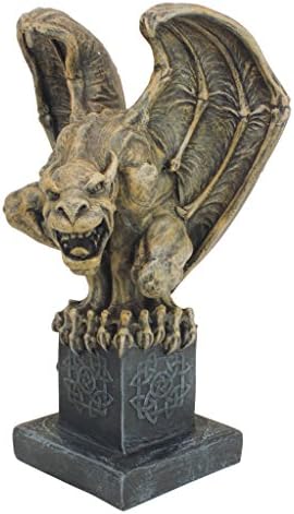 Design Toscano Abbadon Gothic Gargoyle Indoor/Outdoor Garden Statue on Celtic Base, 12 Inches Tall, Cast Stone Resin, Two Tone Stone Finish - Image 3