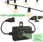 Outdoor String Lights 30FT 28 Bulbs(1 FT Apart) Remote Lighting for Patio - Image 3