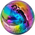 10 inch Stainless Steel Gazing Ball Rainbow Gazing Globe Mirror Reflective Garden Sphere Floating Pond Balls Gazing Ball Colorful and Shiny Home Outdoor Ornament by Unknown