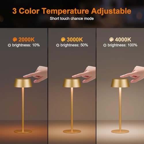 Portable Outdoor Table Lamp, 50h Runtime Battery Operated Table Light,4Pack - Image 4