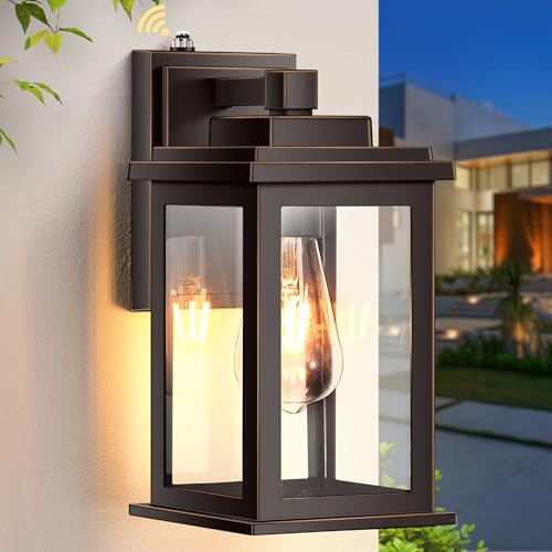 VIANIS Oil Rubbed Bronze Dusk to Dawn Outdoor Lights, Anti-Rust Aluminum Outside Lights for House, Modern Waterproof Hardwired Outdoor Wall Sconce for Porch, Garage, Front Door, Easy-to-Install by VIANISLIGHTING